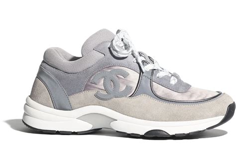 chanel low top trainers pink|grey Chanel sneakers.